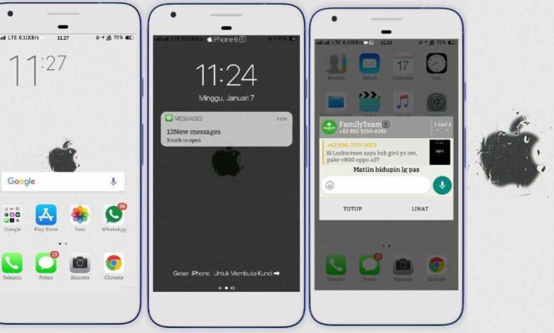 Cara Merubah Tampilan Oppo Smartphone Menjadi iPhone 2019 Work 100